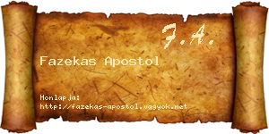 Fazekas Apostol névjegykártya
